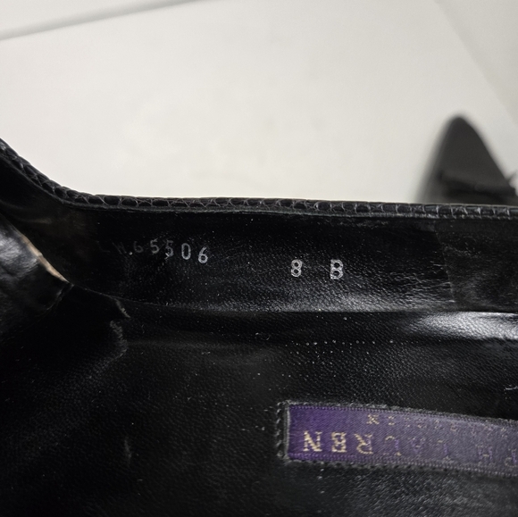 Ralph Lauren Collection Purple Label Black Heels Size 8 - Picture 8 of 8